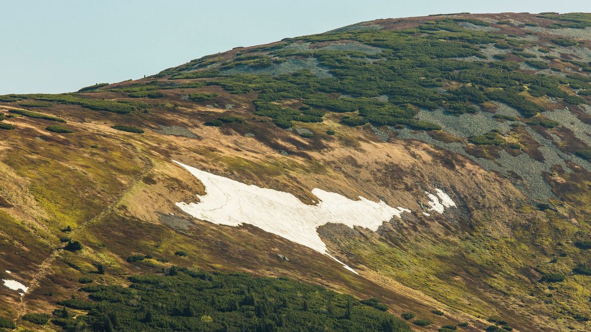 Na krkonošské Mapě republiky bylo nejméně sněhu v historii